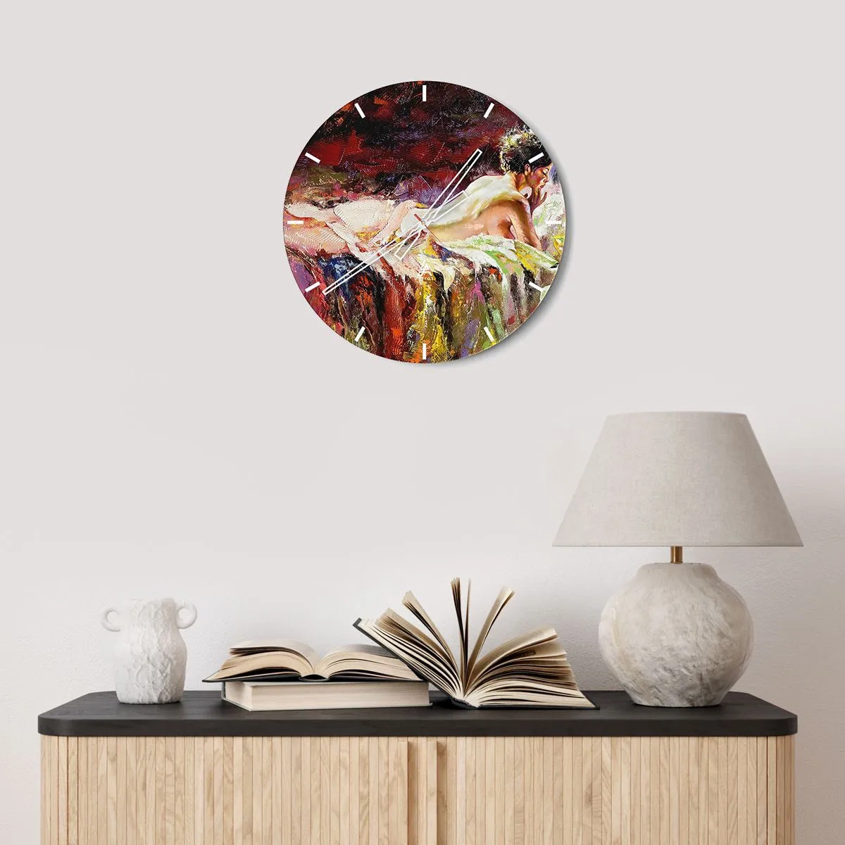 Ceas de perete - Ceas pe sticlă - Venus în gând - 30x30 cm