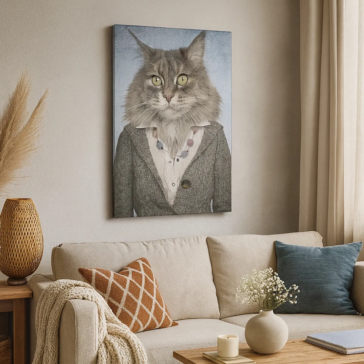 Tablou pe pânză - Blănurile sunt din nou la modă - 50x70 cm