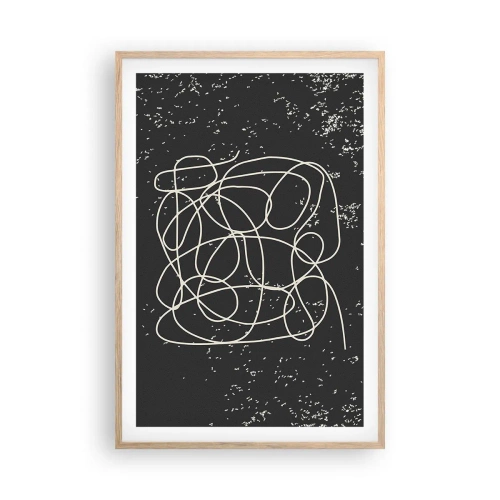Poster în ramă de stejar deschis - Gânduri rătăcitoare - 61x91 cm
