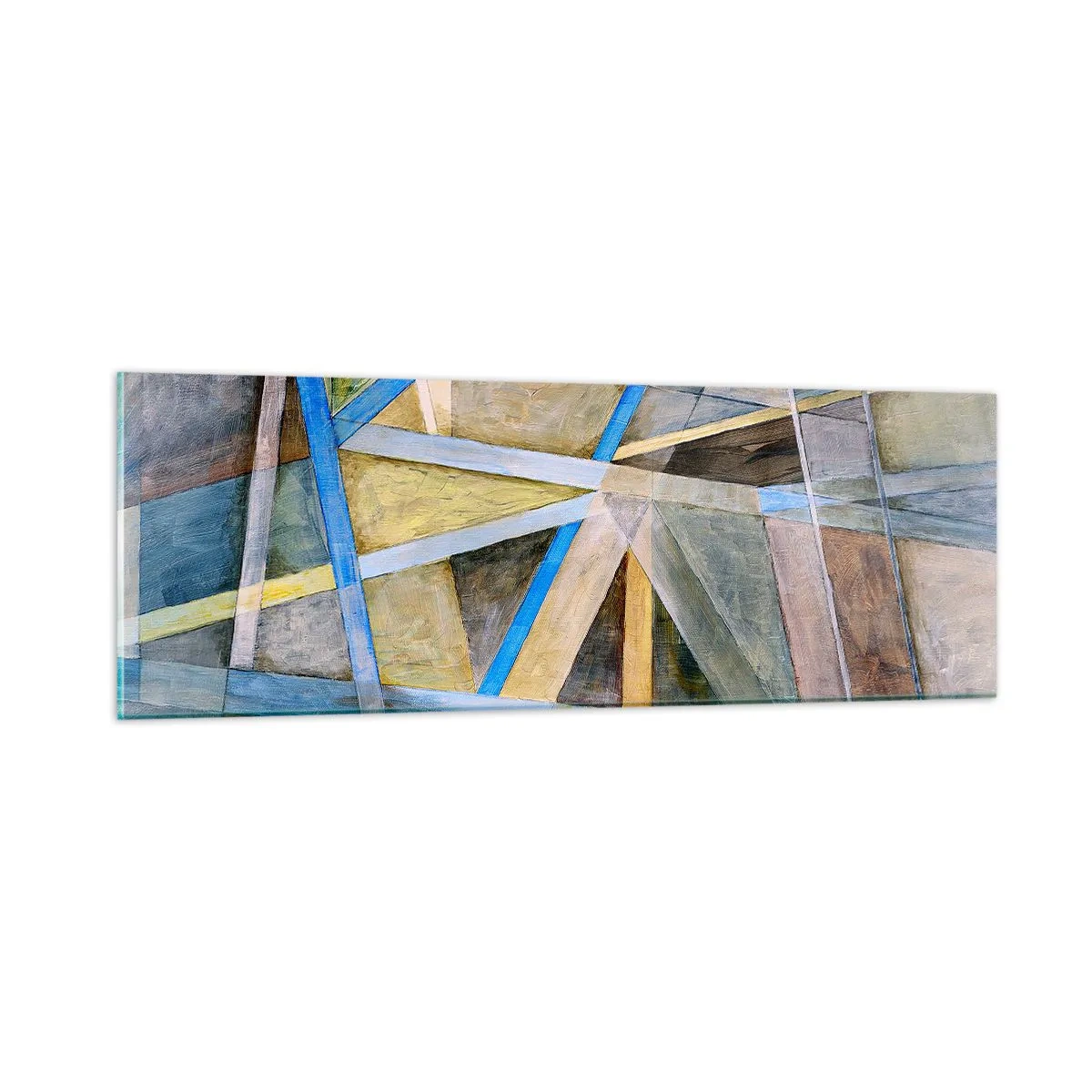 Tablou pe sticlă - Drept sau de-a curmezișul? - 90x30 cm