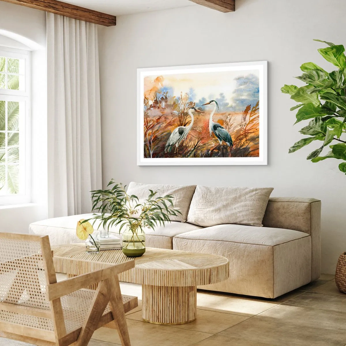 Poster în ramă albă - Încotro în toamnă? - 100x70 cm