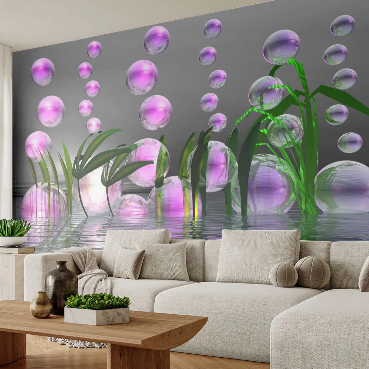 Tapet Premium Sand - O compoziție reflexivă de luminozitate și viață - Abstracția, Grafică, 3D - 100x70 cm