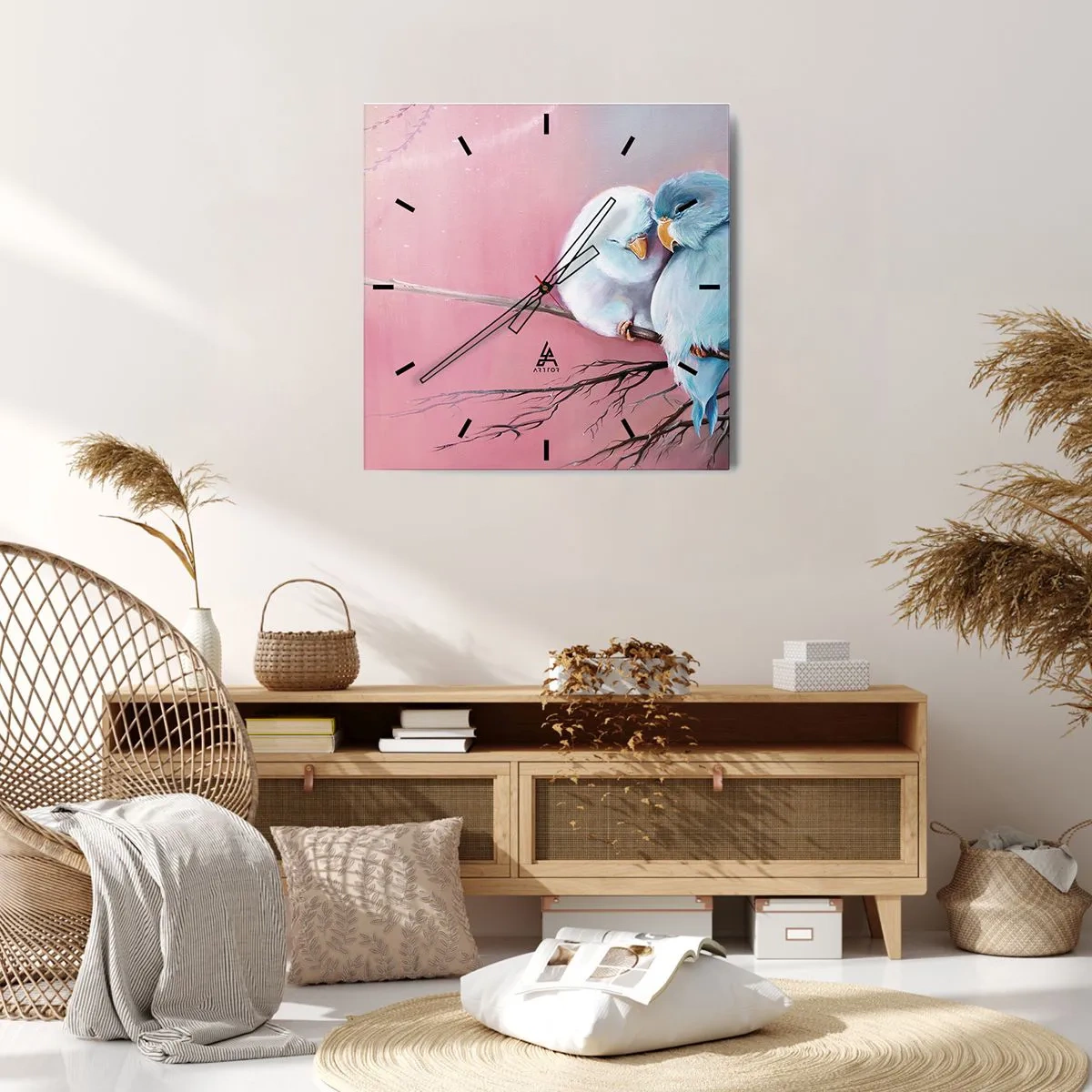 Ceas de perete - Ceas pe sticlă - Ce mai este de adăugat?... - 30x30 cm