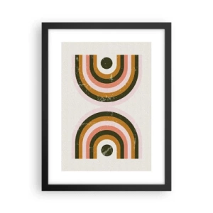 Poster în ramă neagră - Abstracție dublă - 30x40 cm