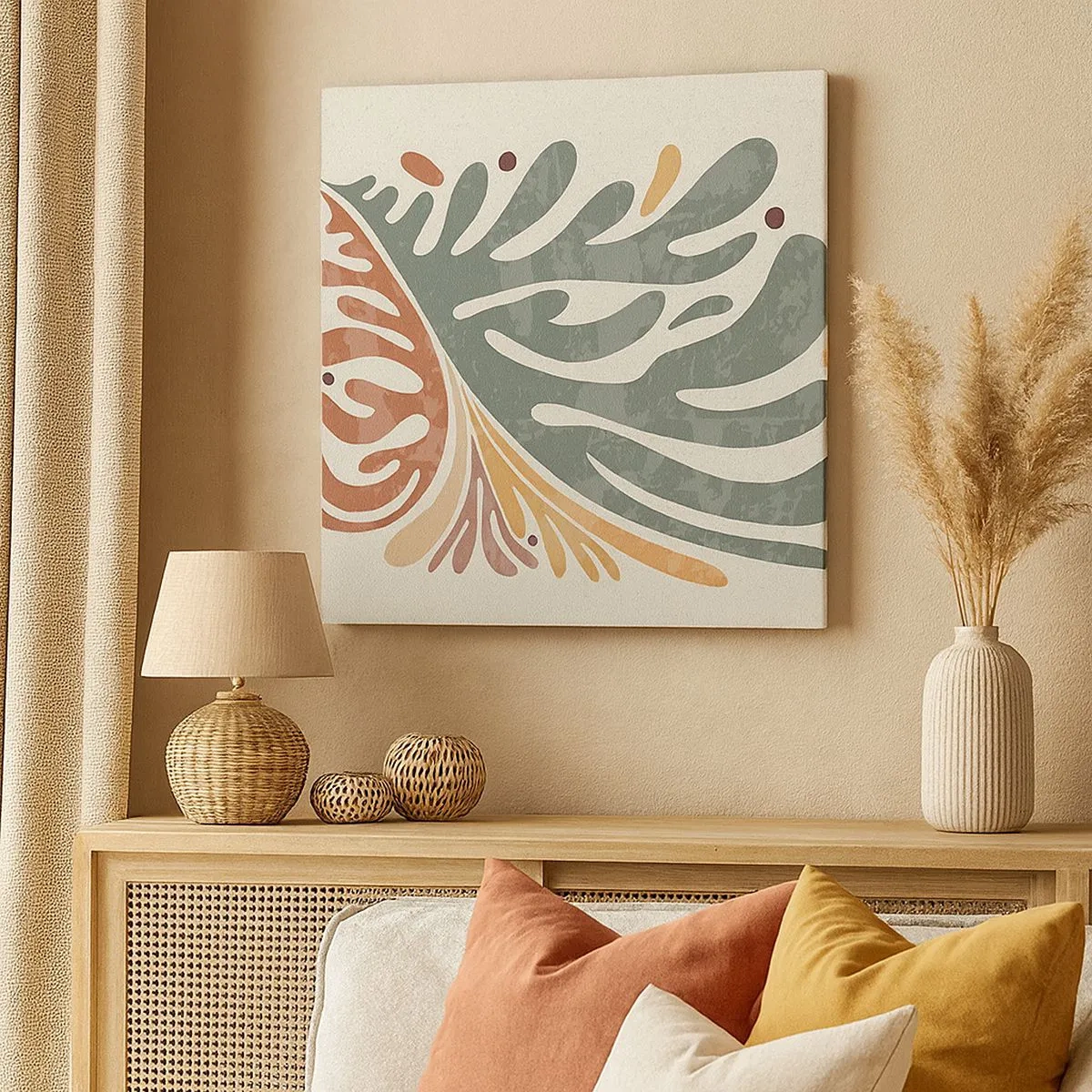 Tablou pe pânză - Frunză multicoloră - 30x30 cm