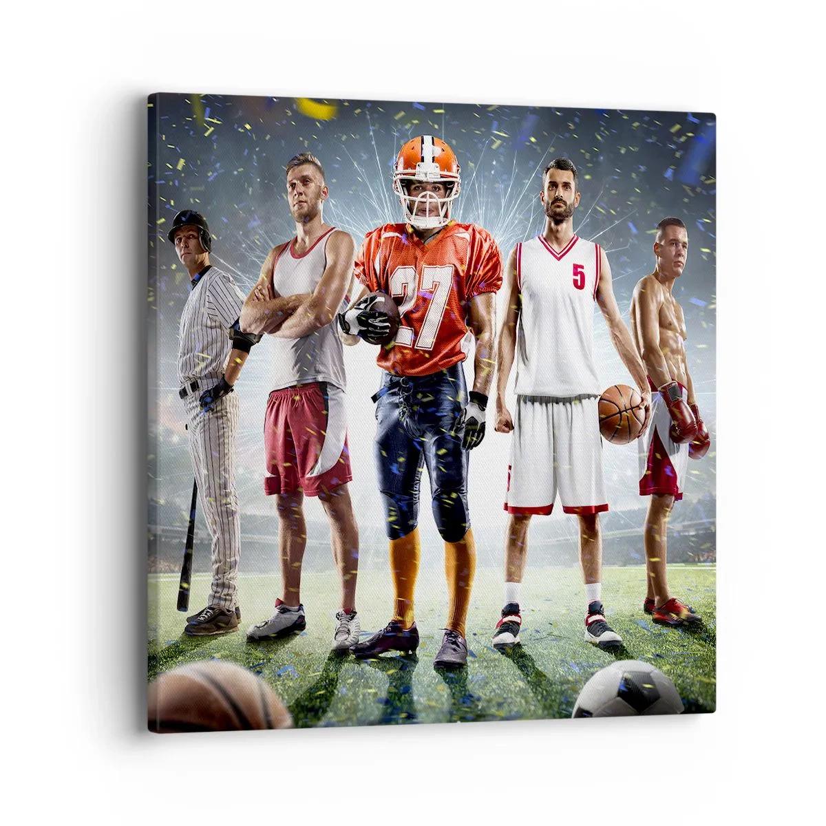Tablou pe pânză - Gladiatori ai terenului de joc - 40x40 cm