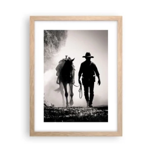 Poster în ramă de stejar deschis - Texas de dimineața - 30x40 cm