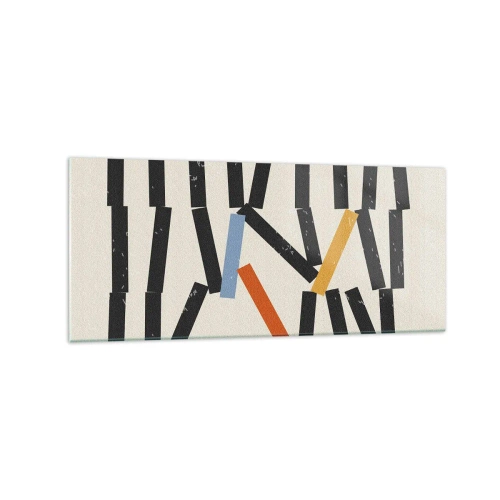 Tablou pe sticlă - Domino - compoziție - 120x50 cm