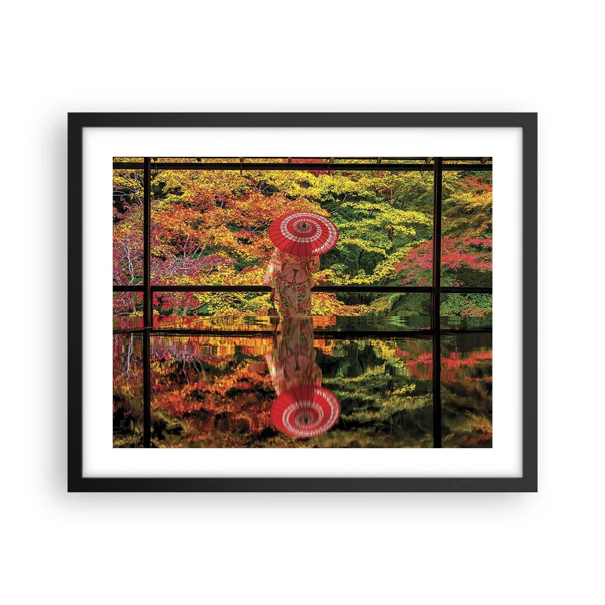 Poster în ramă neagră - În templul naturii - 50x40 cm