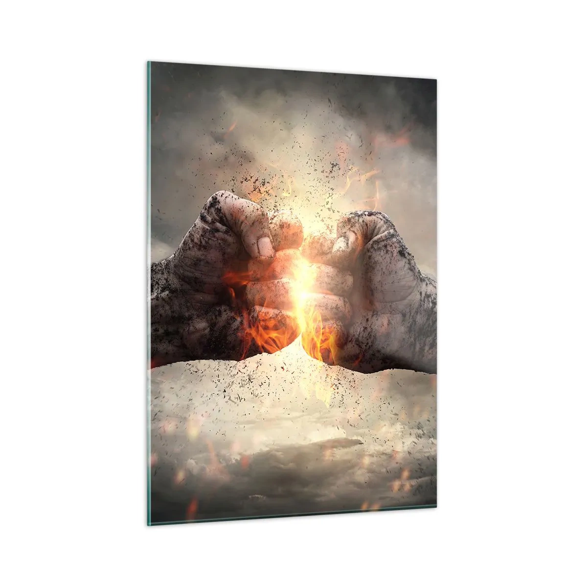 Tablou pe sticlă - Ridică-te pentru a lupta - 50x70 cm