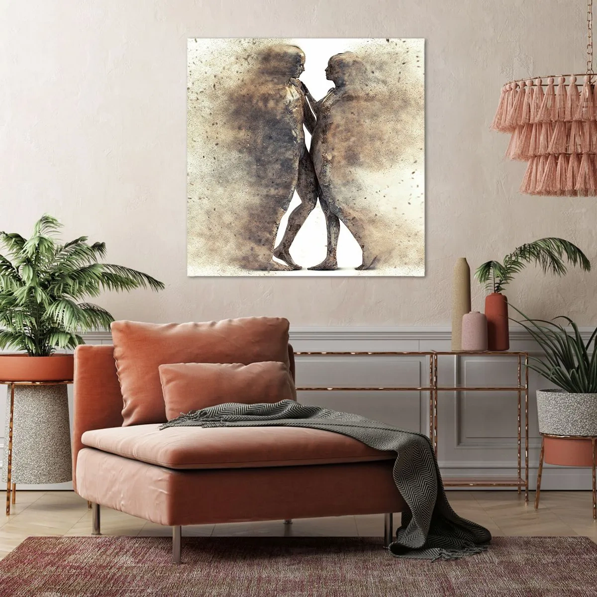 Tablou pe pânză - Din praf s-au ridicat la iubire - 40x40 cm