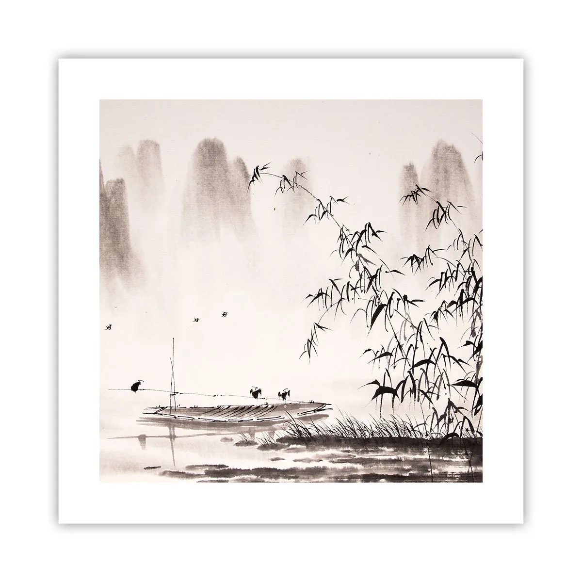 Poster - Liniștea câmpurilor de orez - 40x40 cm