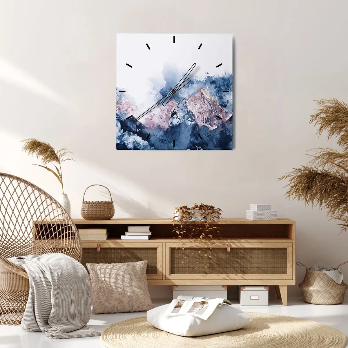 Ceas de perete - Ceas pe sticlă - Acestea sunt vârfurile! - 30x30 cm