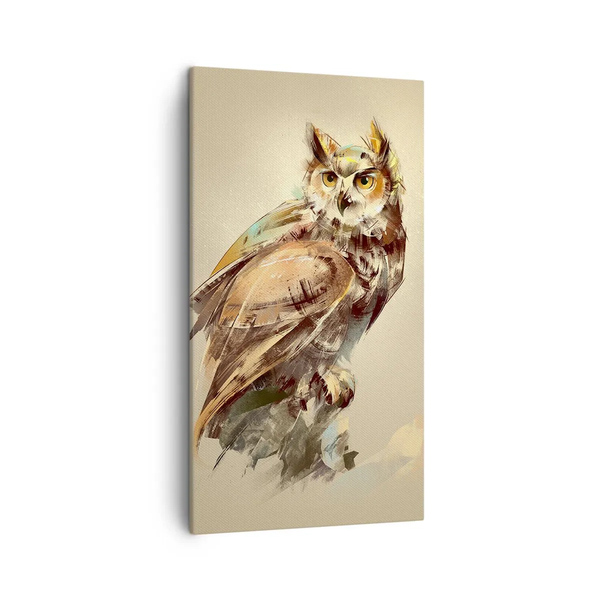 Tablou pe pânză - Cea mai inteligentă bufniță - confirmă stejarul - 45x80 cm