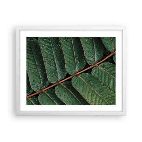 Poster în ramă albă - Într-un ritm verde - 50x40 cm
