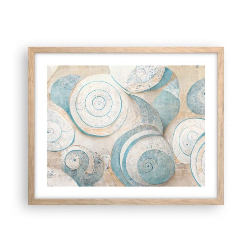 Poster în ramă de stejar deschis - Ce ascunde cochilia? - 50x40 cm