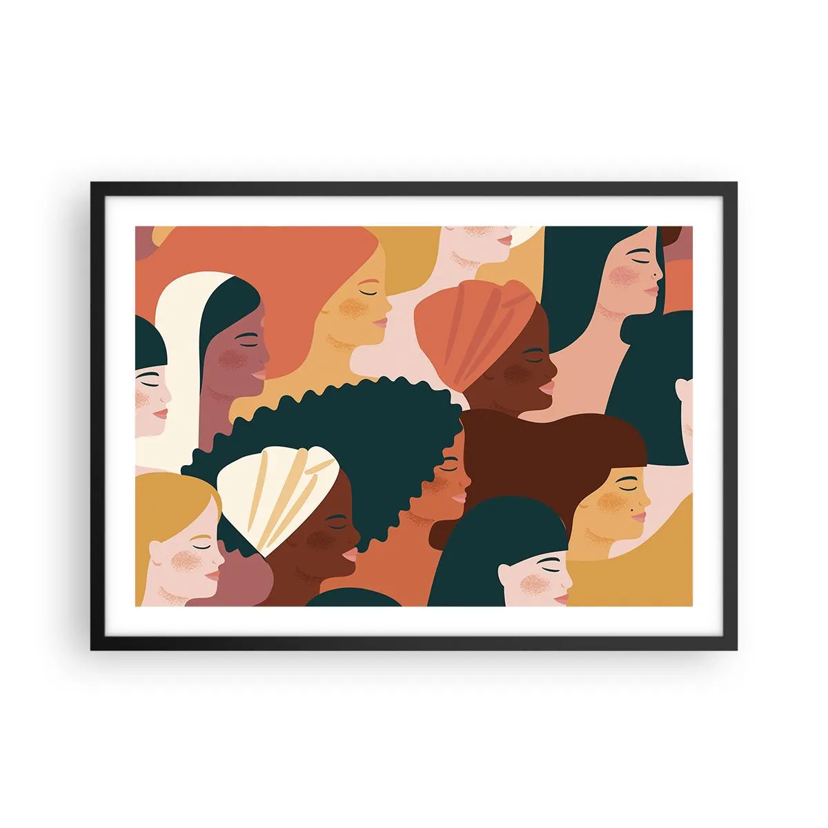Poster în ramă neagră - Numai feminitate - 70x50 cm