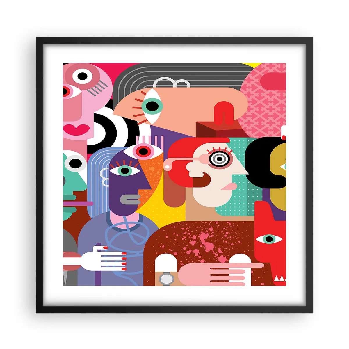 Poster în ramă neagră - Am venit de la domnul Picasso - 50x50 cm