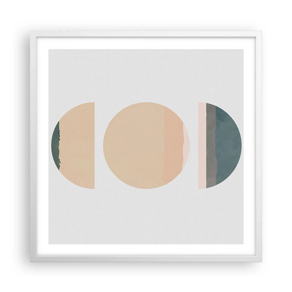 Poster în ramă albă - Roată cu roată - 60x60 cm