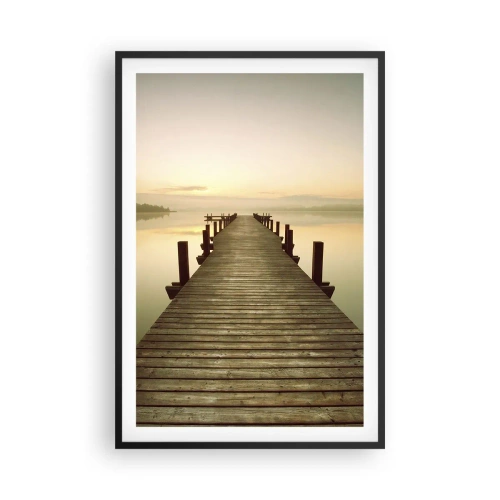Poster în ramă neagră - Înainte de răsărit, zori, lumină - 61x91 cm