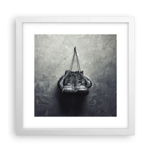 Poster în ramă albă - Timp de luptă și timp de pace - 30x30 cm