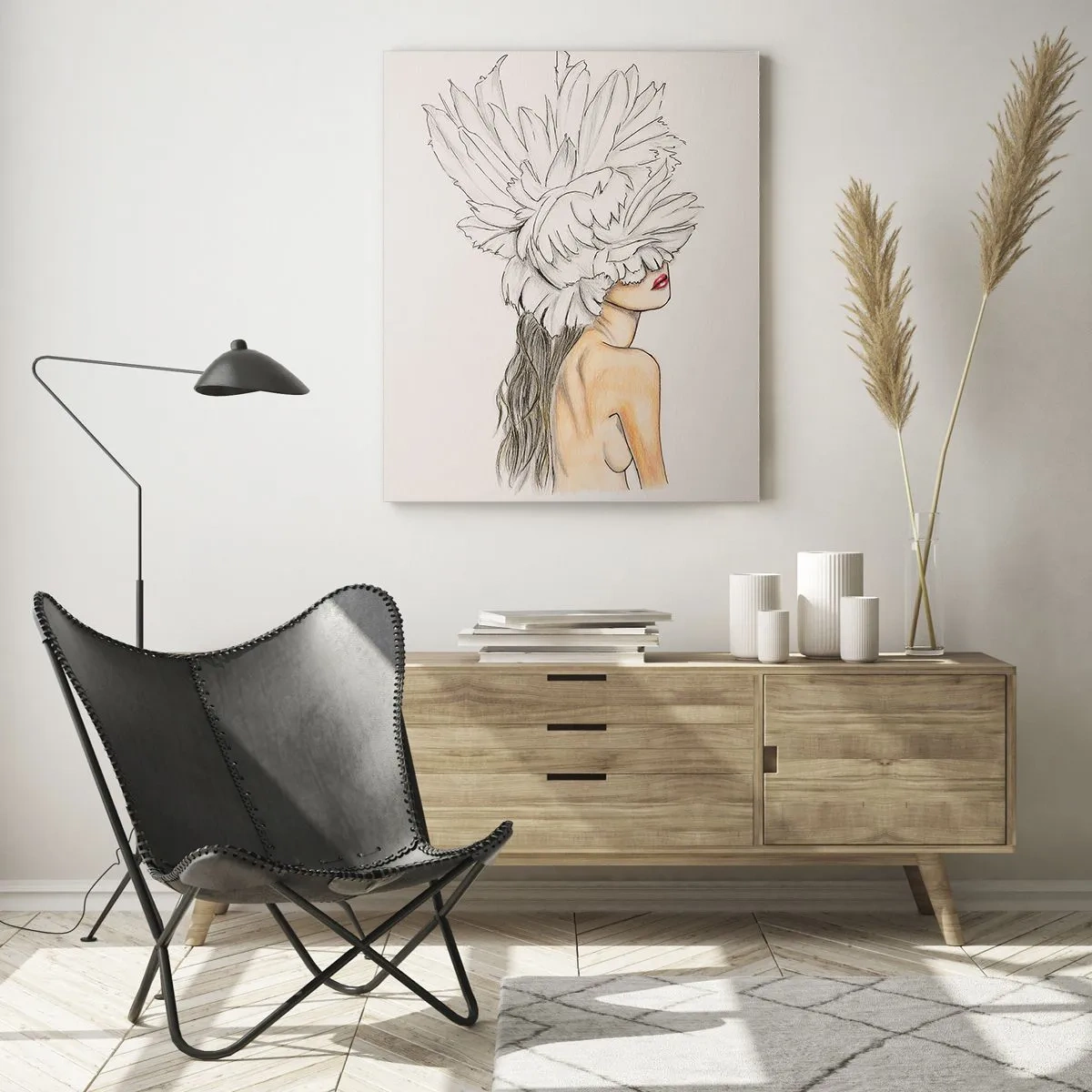 Tablou pe sticlă - Frumusețe încoronată - 50x70 cm