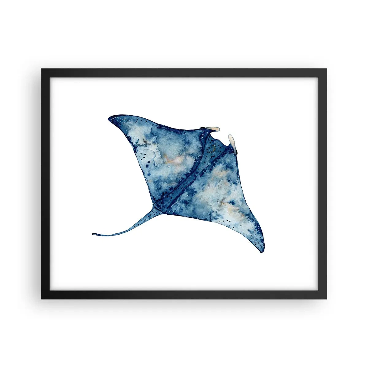 Poster în ramă neagră - Viața în albastru - 50x40 cm