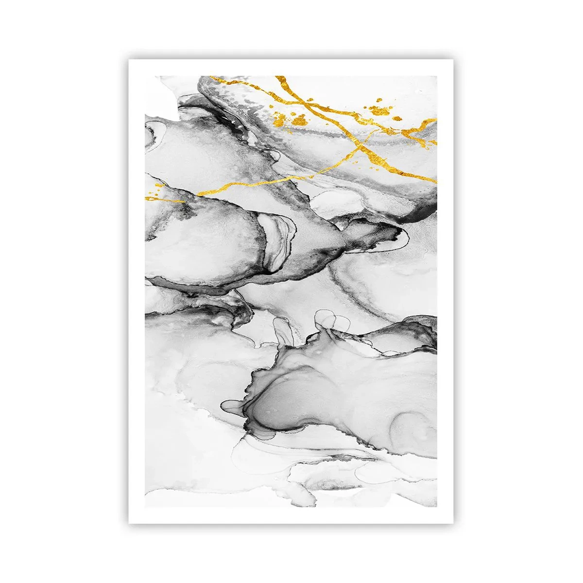 Poster - Compoziție cu motiv auriu - 70x100 cm