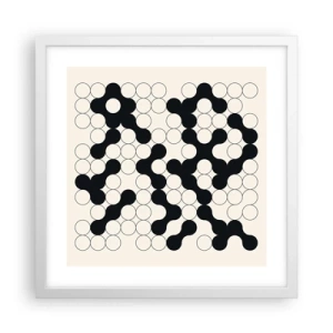 Poster în ramă albă - Joc chinezesc - o variație - 40x40 cm
