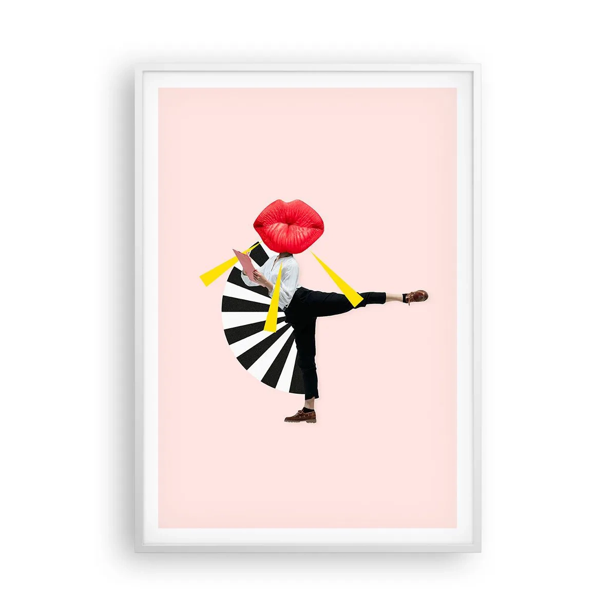 Poster în ramă albă - Artă pop suprarealistă - 70x100 cm