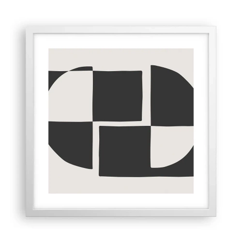 Poster în ramă albă - Antiteză - sinteză - 40x40 cm