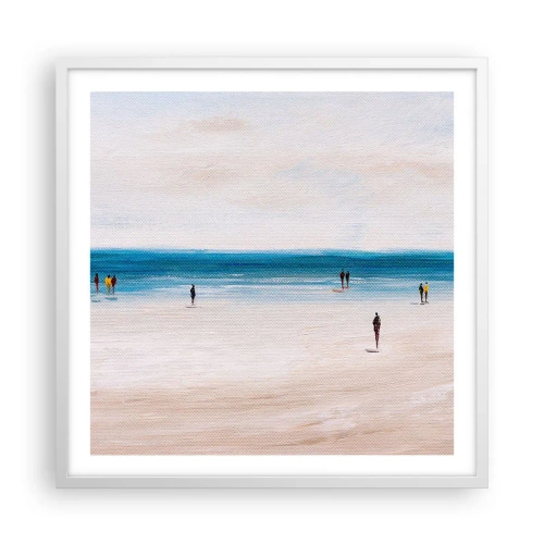 Poster în ramă albă - Nevoia naturală - 60x60 cm