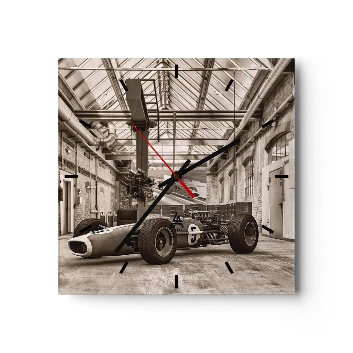 Ceas de perete - Ceas pe sticlă - Odihna învingătorului - 30x30 cm