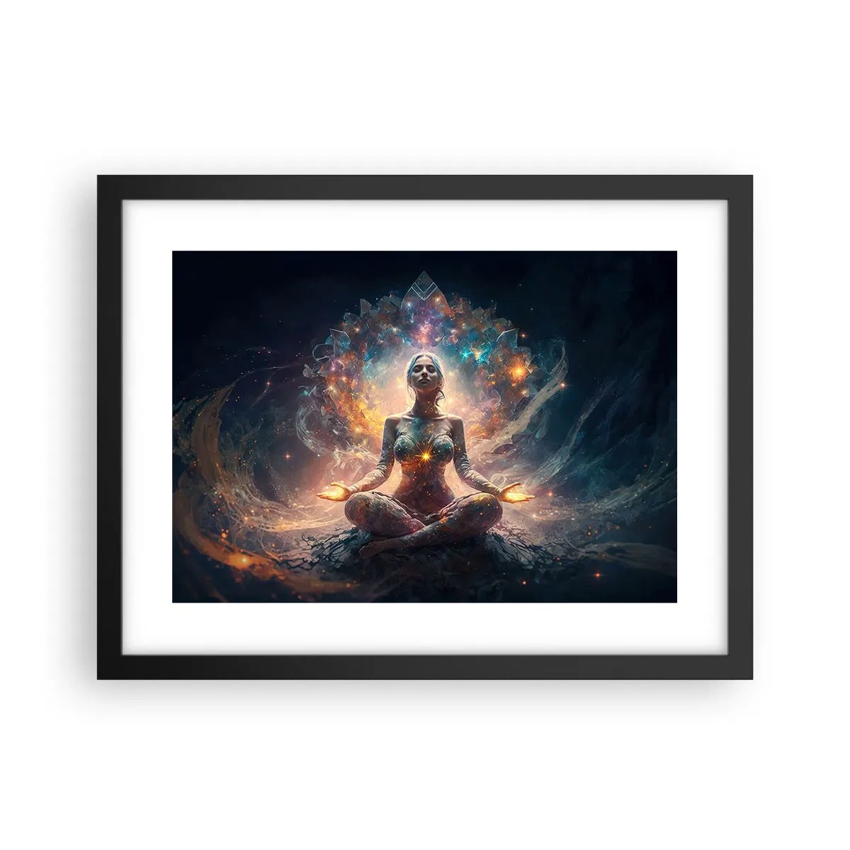 Poster în ramă neagră - Flux de energie bună - 40x30 cm