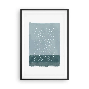 Poster în ramă neagră - Crescute pe albastru - 61x91 cm