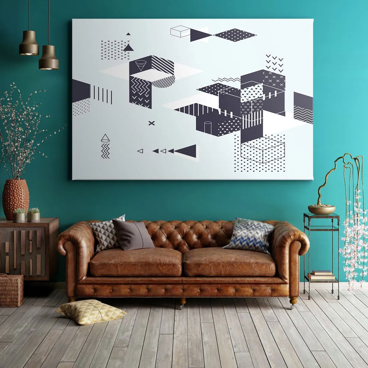 Tablou pe pânză - În sufletul matematicii - 100x70 cm