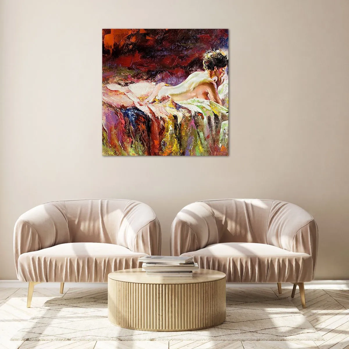 Tablou pe sticlă - Venus în gând - 40x40 cm