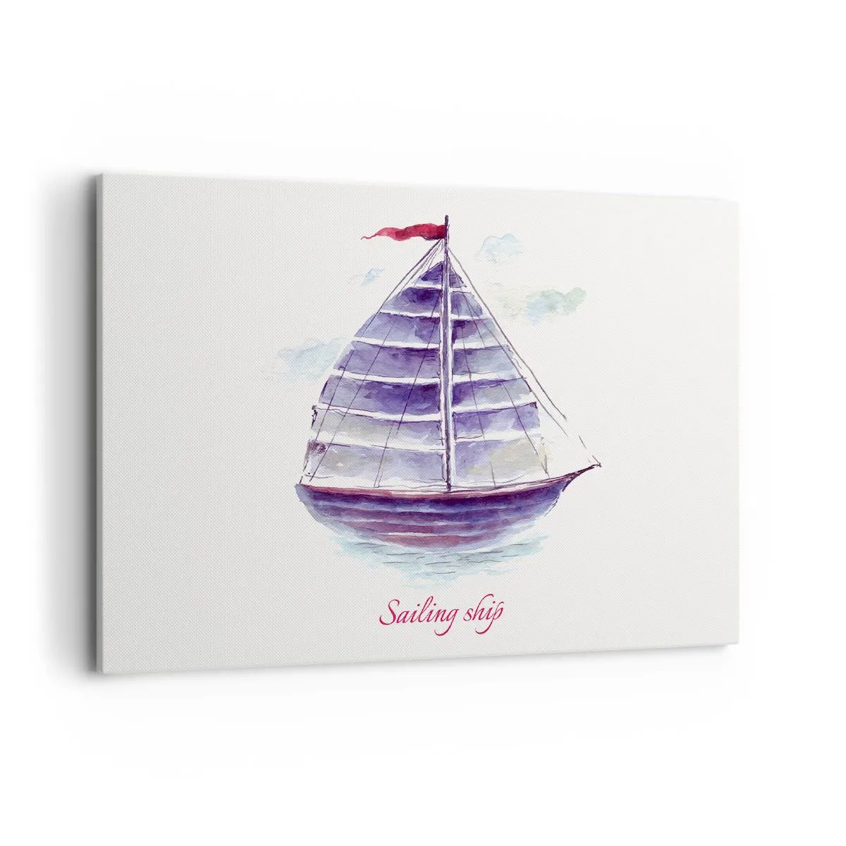 Tablou pe pânză - Pânze pline și apă calmă - 100x70 cm