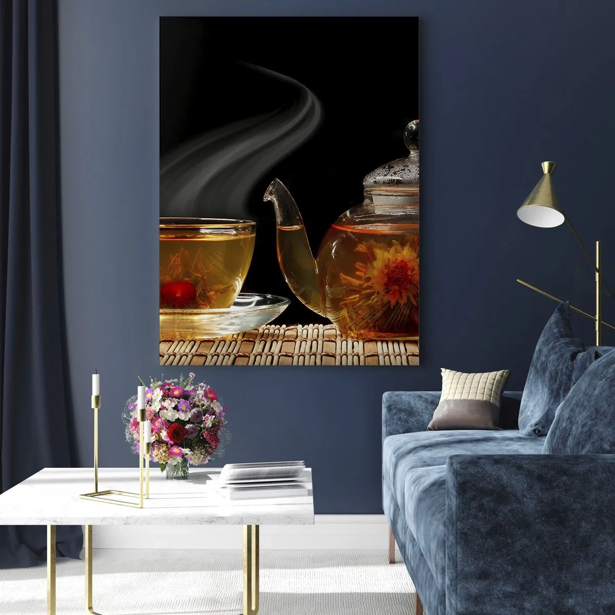 Tablou pe sticlă - Magia și arta preparării ceaiului - 70x100 cm
