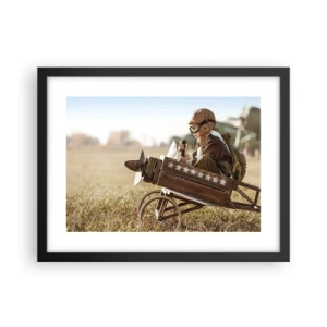Poster în ramă neagră - Porniți spre vis - 40x30 cm