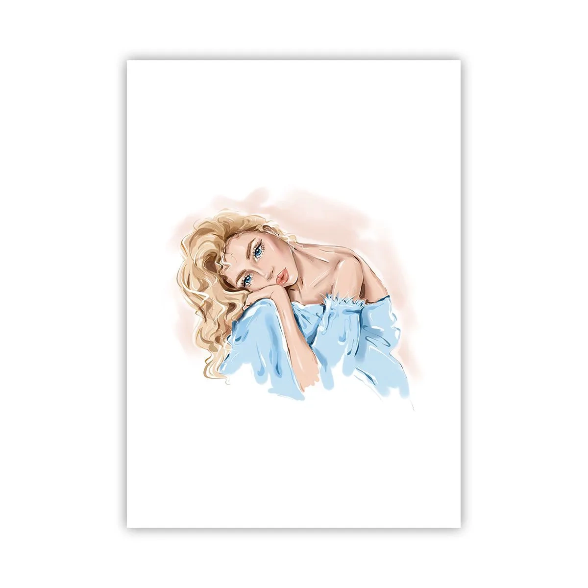 Poster - Scufundată în vis albastru - 50x70 cm