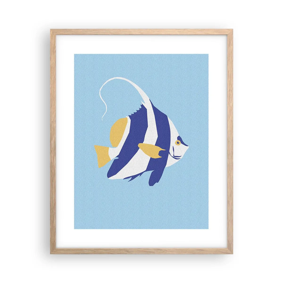 Poster în ramă de stejar deschis - Frumoasa din apele tropicale - 40x50 cm