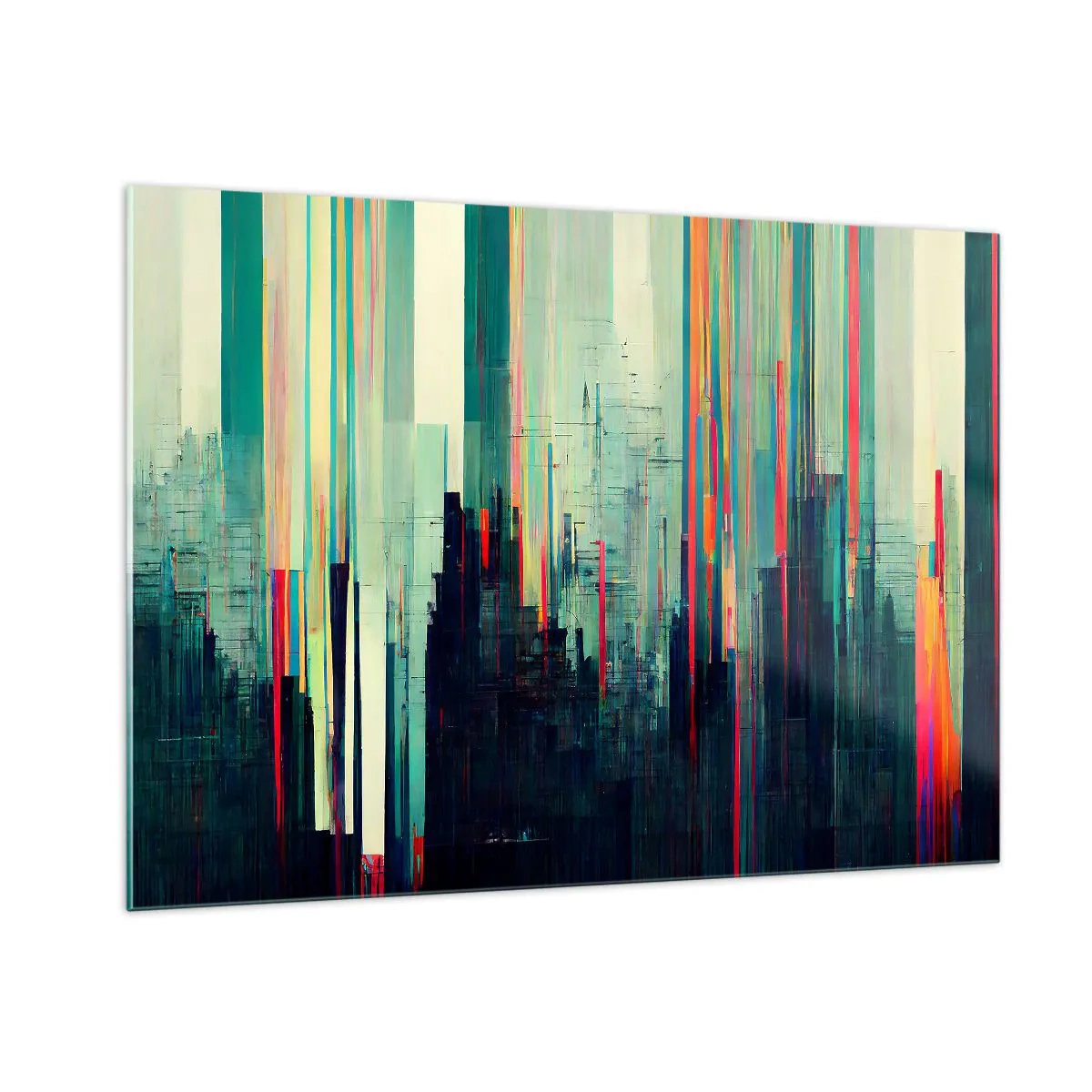 Tablou pe sticlă - Oraș futurist - 100x70 cm
