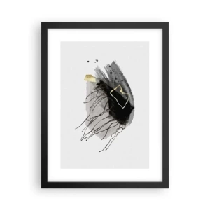 Poster în ramă neagră - Negru și aur - 30x40 cm