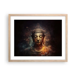 Poster în ramă de stejar deschis - Echilibru spiritual - 50x40 cm
