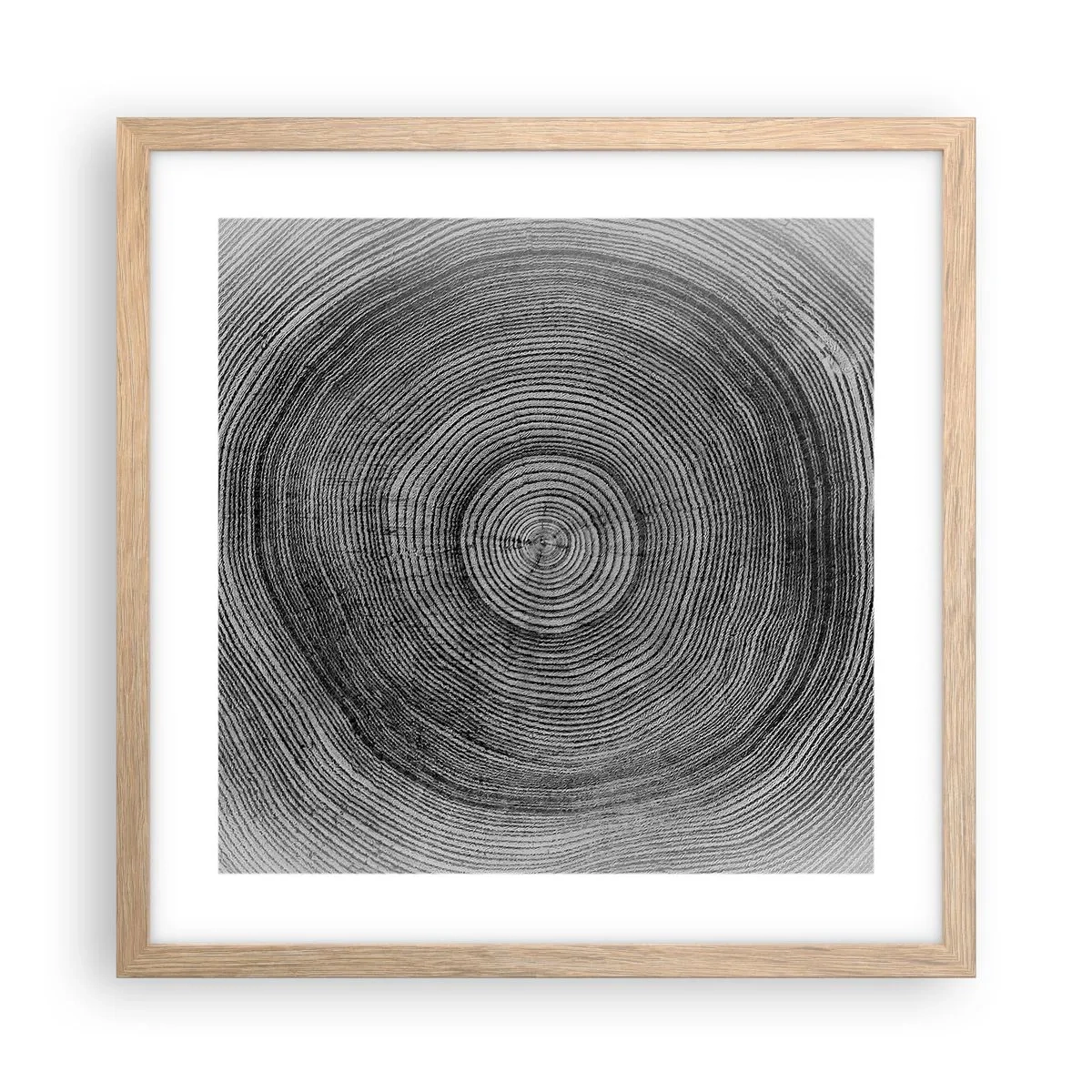 Poster în ramă de stejar deschis - Un semn al vremurilor - 40x40 cm