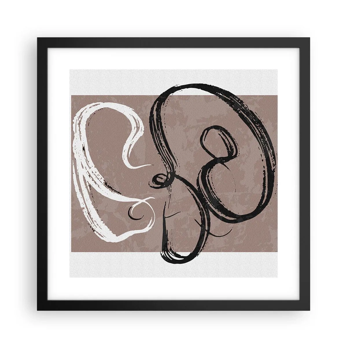 Poster în ramă neagră - Compoziția - căutarea plenitudinii - 40x40 cm