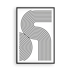 Poster în ramă neagră - Pe o curbă - 61x91 cm