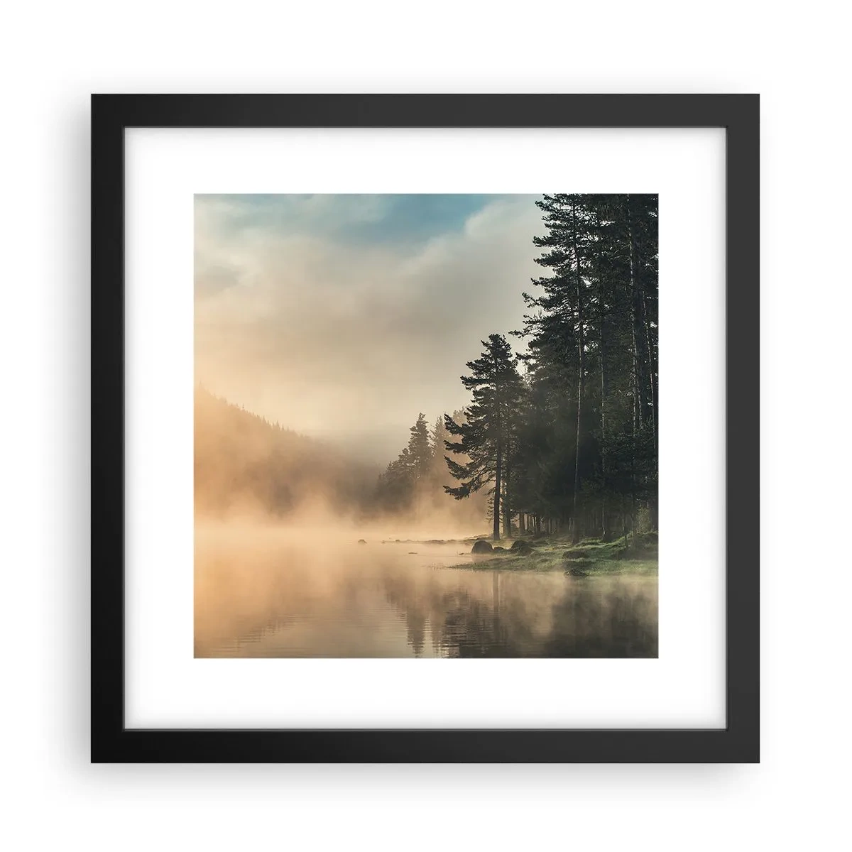 Poster în ramă neagră - Nașterea unei zile - 30x30 cm