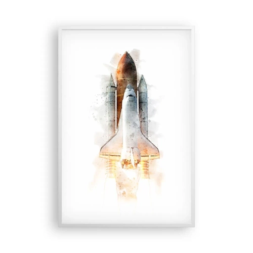 Poster în ramă albă - Exploratorii la start - 61x91 cm